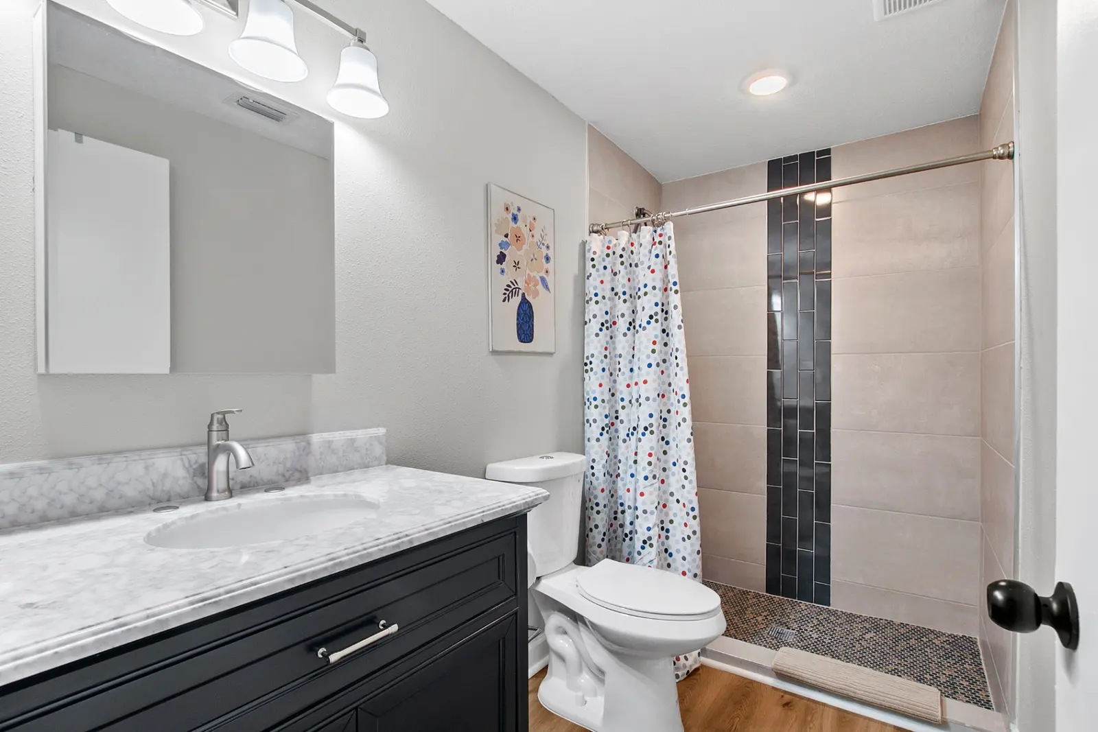 Updated bathroom at The Garden at Bennett