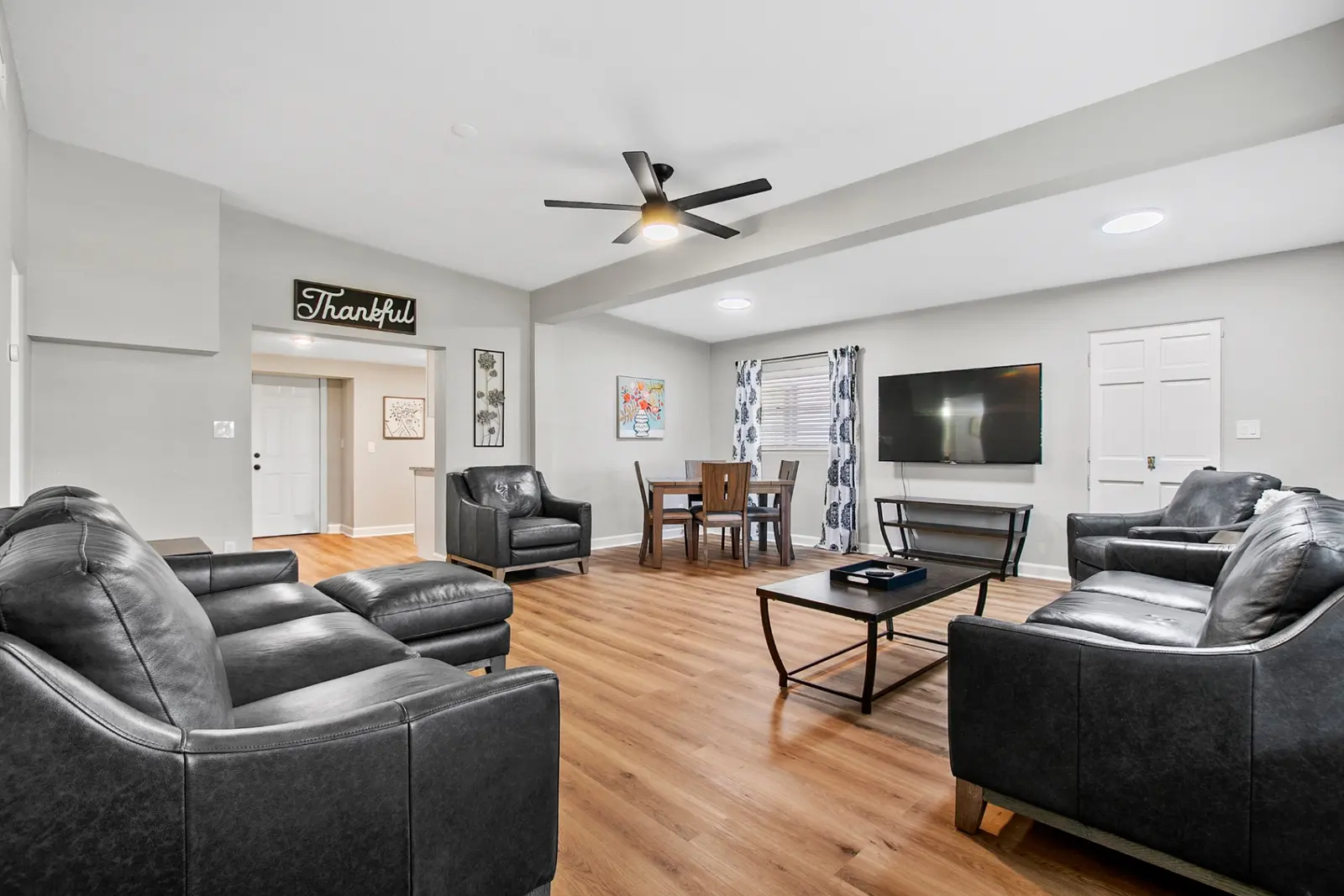 Spacious shared living room at The Garden at Bennett